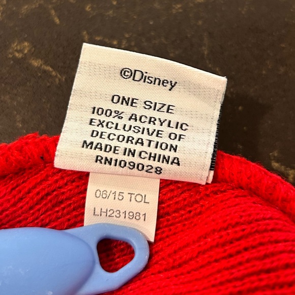 Disney Minnie Mouse Red and Black Pom Pom Beanie - Picture 6 of 6